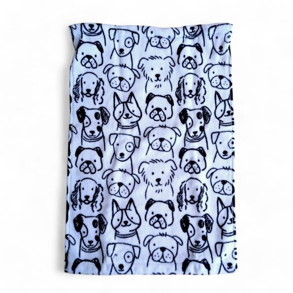 Deborah Connolly Hand Towel Set Puppy Faces Black & White Dog Show Parade NWT - Picture 2 of 5